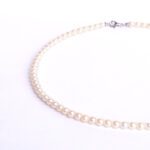 Collana Girocollo in Perle e Susta in Oro Bianco - CL45LTGB