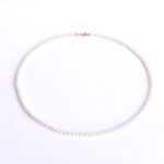 Collana Girocollo in Perle e Susta in Oro Bianco - CLH85LTG