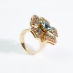 Anello in Oro Giallo con Topazio Azzurro e Ametista - ANTP160LTG