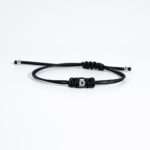 Bracciale da Donna in Tessuto e Oro Bianco con Diamanti - BRLETTERINAD