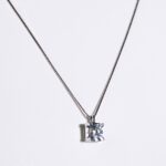 Collana Punto Luce Clesi in Oro Bianco con Diamante - 10261
