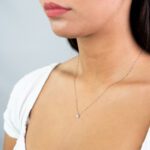 Collana Punto Luce Clesi in Oro Bianco con Diamante - 10073