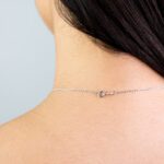 Collana Clesi in Oro Bianco con Diamanti e Smeraldo - 10820