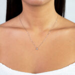 Collana Punto Luce Clesi in Oro Bianco con Diamante - 10072