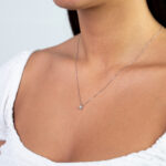 Collana Punto Luce Clesi in Oro Bianco con Diamante - 10072