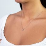 Collana Punto Luce Clesi in Oro Bianco con Diamante - 10256