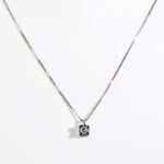 Collana Punto Luce Clesi in Oro Bianco con Diamante - 10072