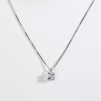 Collana Punto Luce Clesi in Oro Bianco con Diamante - 10072