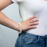 Bracciale Clesi in Oro Bianco con Perle d'Acqua Dolce e Diamanti - 6660