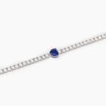 Bracciale Tennis Mabina in Argento con Zirconi e Zaffiro Sintetico - 533441