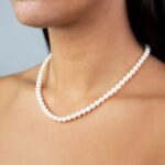 Collana Girocollo in Perle e Susta in Oro Bianco - PN151B/3 AU