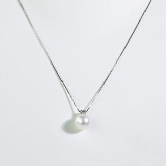 Collana Clesi in Oro Bianco con Perla e Diamante - 8174