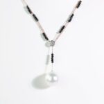 Collana in Oro Bianco e Rosa con Diamanti e Perla Australiana - 0005063007