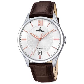 Orologio Solo Tempo Festina in Acciaio e Pelle - Acero Clasico - F20426/4