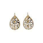 Orecchini da Donna in Oro Giallo e Bianco 18kt a Goccia - 30874OR