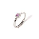 Anello Mabina in Argento con Zircone Rosa e Zirconi - 523240