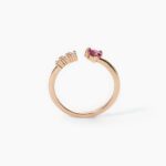 Anello Mabina in Argento con Rubino Sintetico e Zirconi - 523248