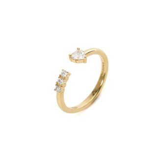 Anello Mabina in Argento Dorato con Zirconi - 523249
