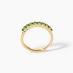 Anello Riviera Mabina in Argento con Smeraldi Sintetici - 523255