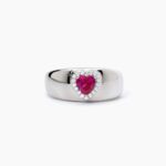 Anello Mabina in Argento con Rubino Sintetico e Zirconi - 523273