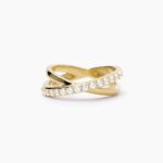 Anello a Fascia Mabina in Argento con Zirconi - 523278