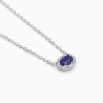 Collana Mabina in Argento con Zaffiro Sintetico e Zirconi - 553495