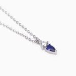 Collana Mabina in Argento con Zaffiro Sintetico e Zirconi - 553498