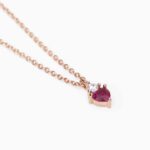 Collana Mabina in Argento con Rubino Sintetico e Zirconi - 553499