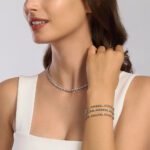 Collana Tennis Mabina in Argento con Zirconi a Cuore - 553501