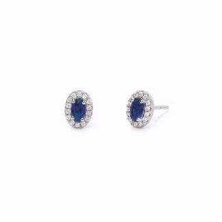 Orecchini Mabina in Argento con Zaffiri Sintetici e Zirconi - 563544