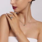 Orecchini Mabina in Argento con Zaffiri Sintetici e Zirconi - 563544