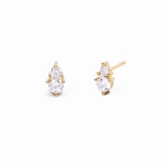 Orecchini Mabina in Argento Dorato con Zirconi - 563546