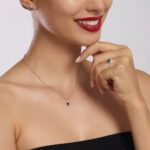 Orecchini Mabina in Argento con Zaffiro Sintetico e Zirconi - 563547