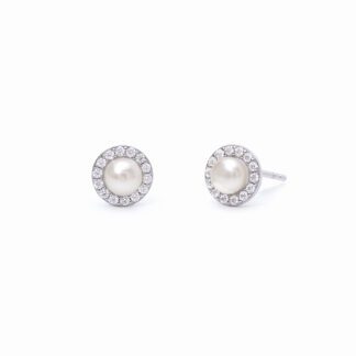 Orecchini Mabina in Argento con Perle e Zirconi - 563553