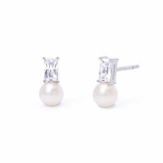 Orecchini Mabina in Argento con Perle e Zirconi - 563554