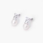 Orecchini Mabina in Argento con Perle e Zirconi - 563554