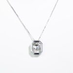 Collana con Punto Luce in Oro Bianco con Diamante - 0051AV