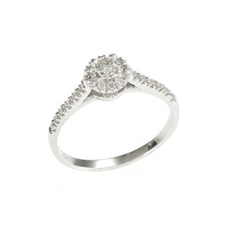 Anello da Donna in Oro Bianco con Diamanti - 4148