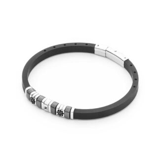 Bracciale 4US Paciotti in Acciaio e Silicone con Timone - 4UBR5041
