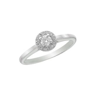 Anello da Donna in Oro Bianco con Diamanti - 5998/A