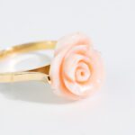 Anello da Donna in Oro Giallo con Corallo - OR332