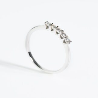 Anello da Donna Veretta in Oro Bianco con Diamanti - 2335310