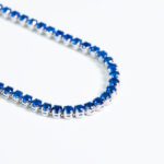 Bracciale Tennis da Donna in Oro Bianco con Zirconi Blu - ZB7BLU