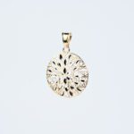Ciondolo Rotondo da Donna in Oro Giallo e Bianco 18kt - 22975PD