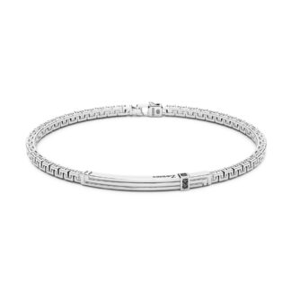 Bracciale Zancan Stile Greco in Argento e Spinelli Neri - Insignia 925 - EXB817