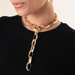 Collana da Donna Unoaerre in Bronzo Dorato con Catena Forzatina - 2139