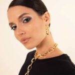 Orecchini Pendenti a Maglia Unoaerre in Bronzo Dorato - 2148