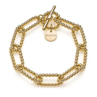 Bracciale Unoaerre in Bronzo con Catena Forzatina a Pallini - Bronze - 2160