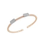 Bracciale Bangle da Donna in Oro Rosa con Diamanti - 4458/B-BR