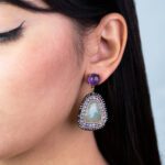 Orecchini da Donna in Argento con Zaffiri e Zirconi - 952OR/1